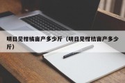 明日见柑橘亩产多少斤（明日见柑桔亩产多少斤）
