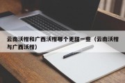 云南沃柑和广西沃柑哪个更甜一些（云南沃柑与广西沃柑）