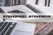 南宁柑橘苗圃种植基地（南宁柑橘果园都在哪里）