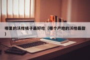哪里的沃柑橘子最好吃（哪个产地的沃柑最甜）