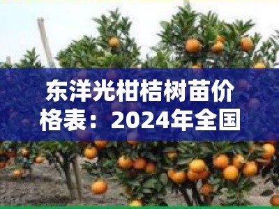 东洋光柑桔树苗价格表：2024年全国各地区最新报价及选购指南