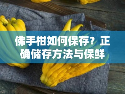 佛手柑如何保存？正确储存方法与保鲜技巧全解析