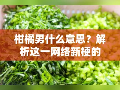 柑橘男什么意思？解析这一网络新梗的起源、含义与爆红原因