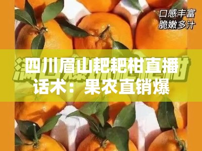 四川眉山耙耙柑直播话术：果农直销爆单技巧与甜蜜话术攻略