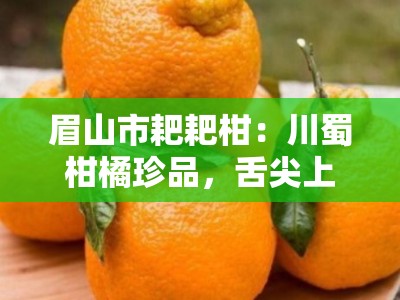 眉山市耙耙柑：川蜀柑橘珍品，舌尖上的甜蜜之选