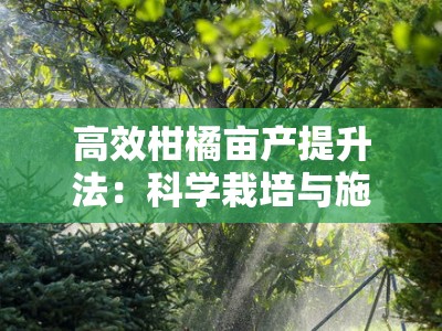 高效柑橘亩产提升法：科学栽培与施肥关键技术解析